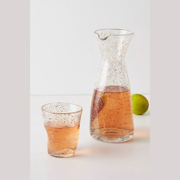 Anthropologie Theia Gold Flecked Hand Blown Glass Tumblers, Set Of Four - Picture 4 of 17